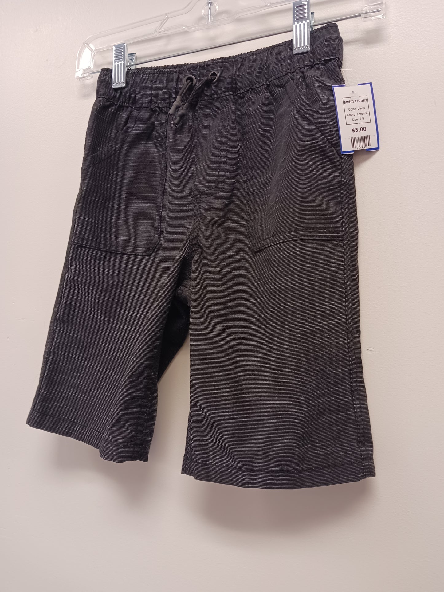 black sonoma swim trunks, 7 B