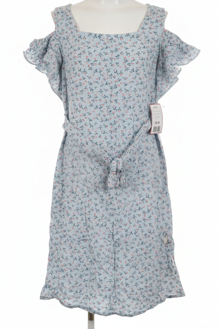 Blue/Pink Flower Lukcy Brand Dress, 6 G