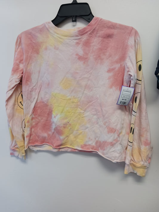 Pink/Yellow Smiley Face Art Class Longsleeve Shirt, 10 G