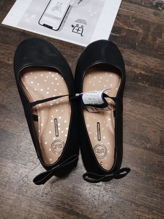 Black Wonder Nation Flats w/bows, 3 G