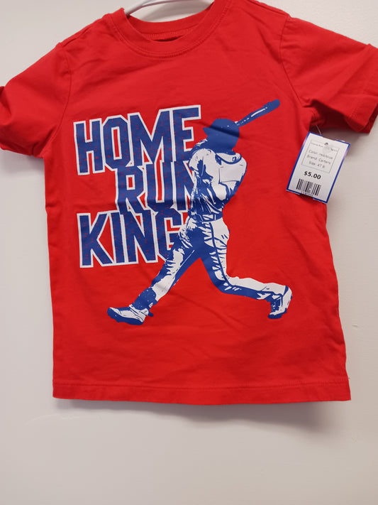 red/blue Carters Home Run King Tshirt, 4T B