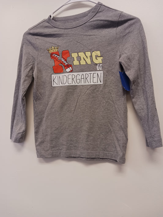 Grey King Of Kindergarten Wonder Nation Longsleeve Shirt, 6 B