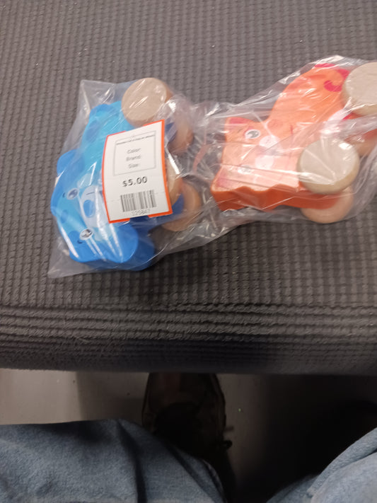 Wooden Cat & Dog on wheels