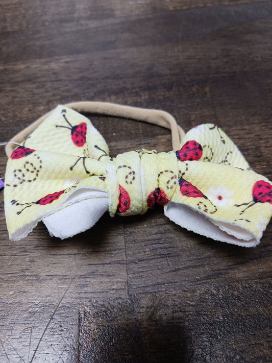 Yellow Ladybug  Bow