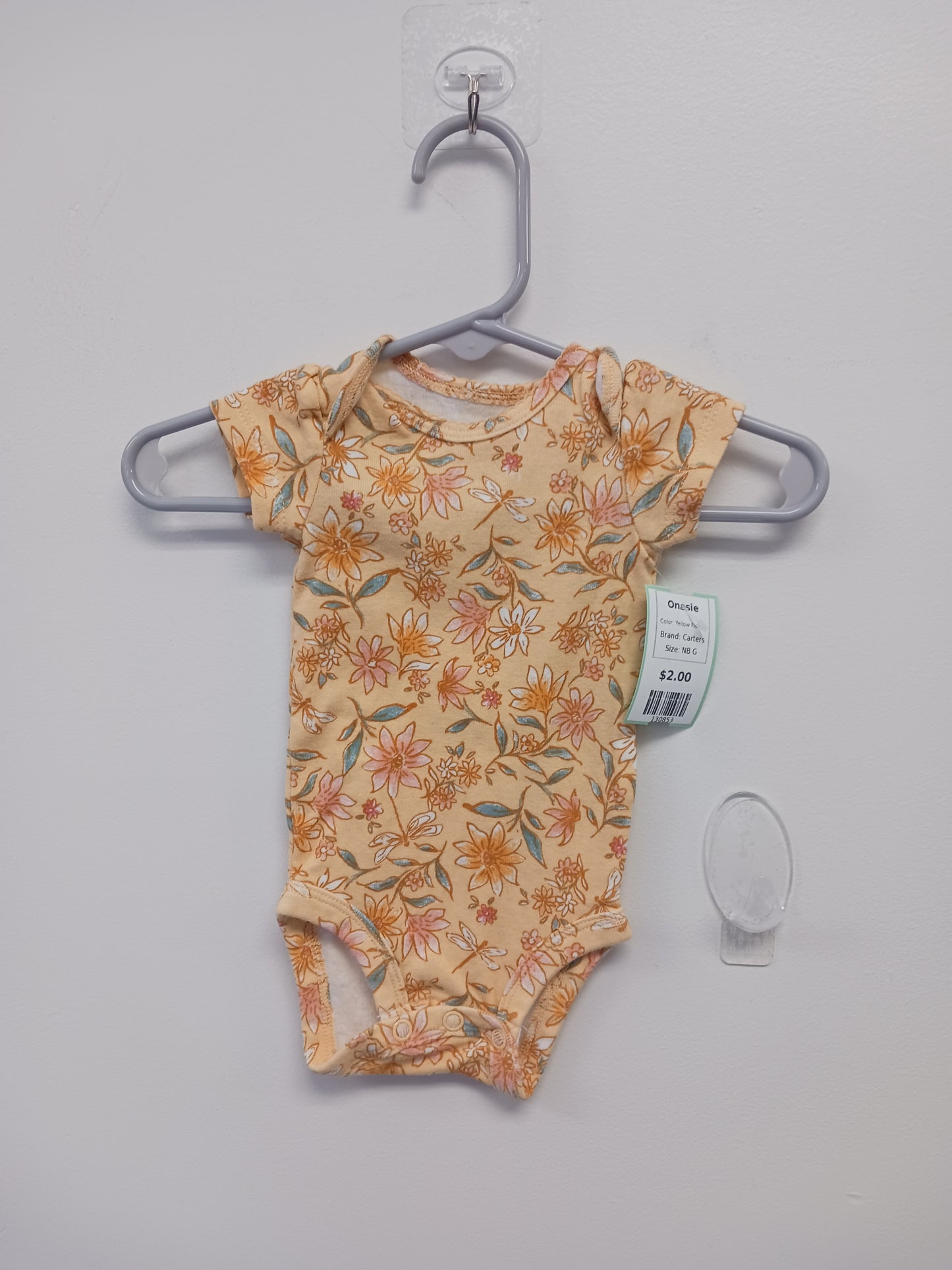 Yellow Flower Carters Onesie, NB G