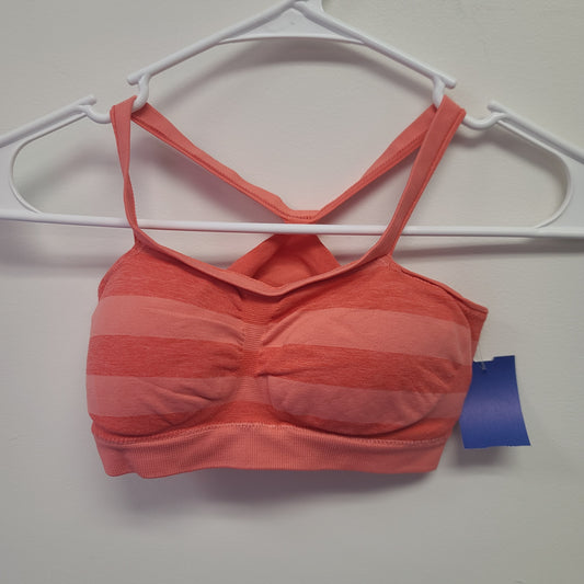 orange Barely There Striped Bra, small