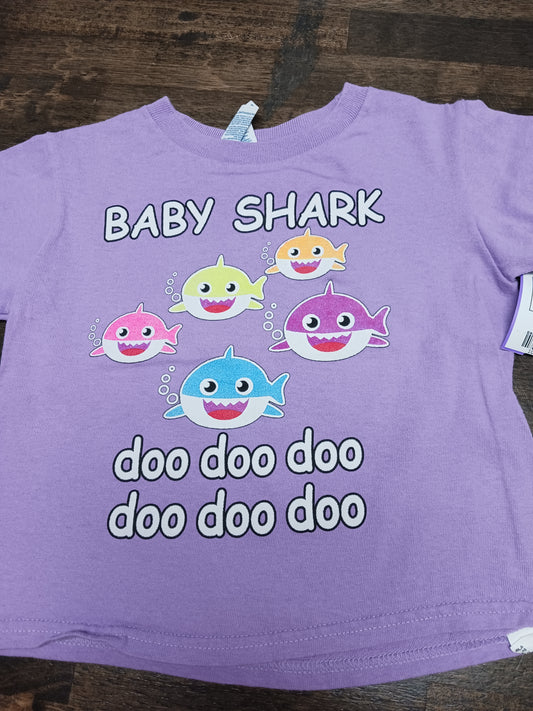 Purple Baby Shark  Shirt, 3T G