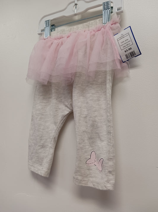grey disney baby butterfly tootoo pants, 6M G