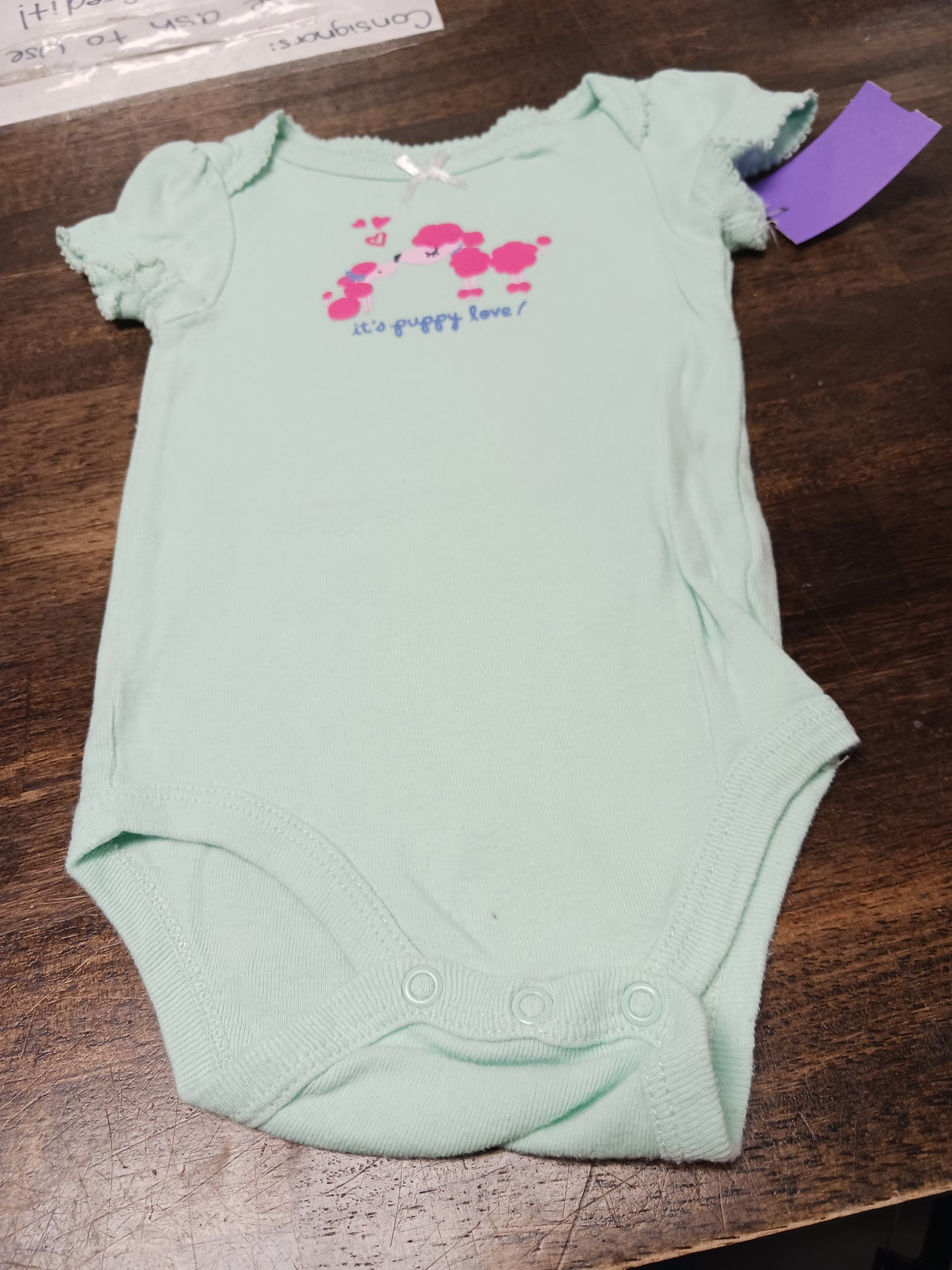 Blue Puppy Little Wonders Onesie, 6M G