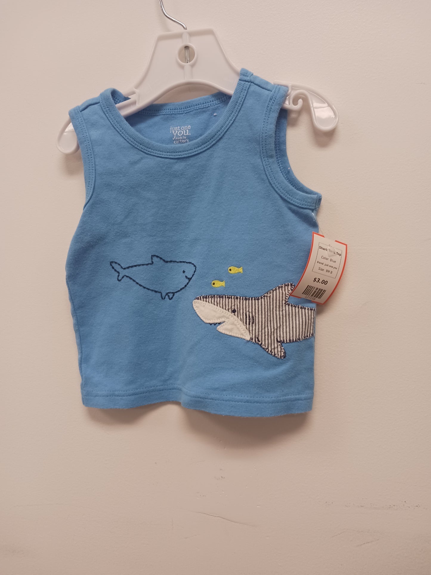 Blue just one you Shark Tank Top, 9M B