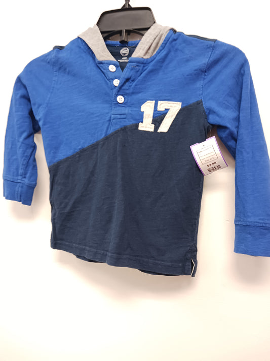 Blue/Navy/Grey Wonder Naiton Hooded Longsleeve Shirt, 4T B