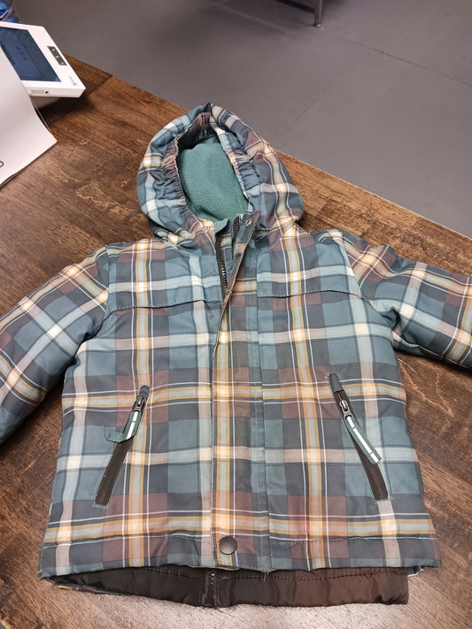 Blue/Grey/Yellow Cat & Jack Coat, 2T B
