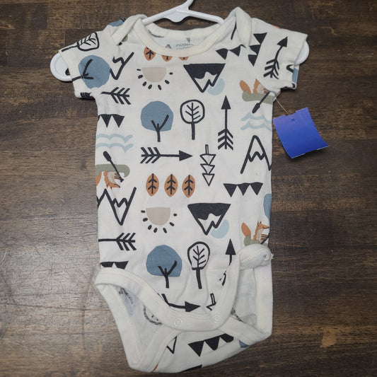 white modern moments animal onesie, 6M B