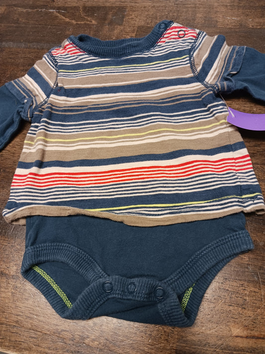 Colorful Striped OshKosh Longsleeve Onesie, 6M B