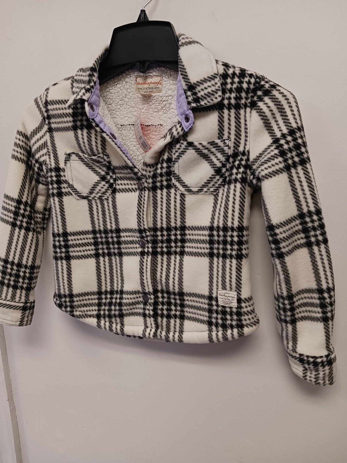 White/Black Weatherproof Check Coat 5/6, 5T G