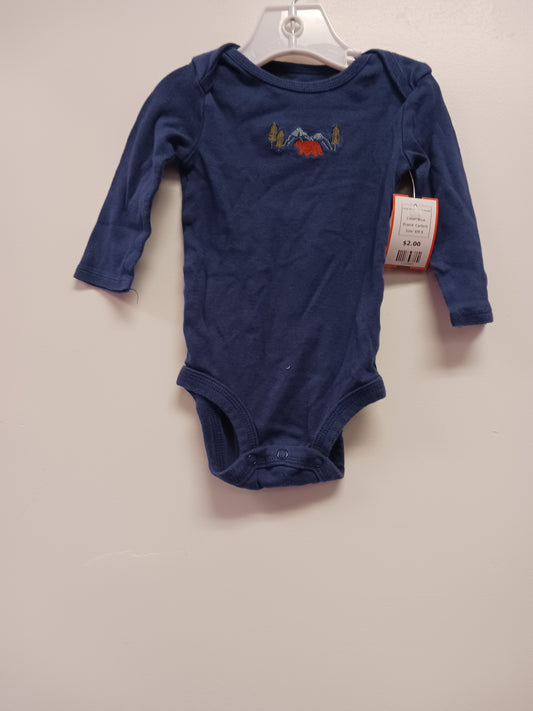 Blue Carters Long Sleeve Bear Onesie, 6M B