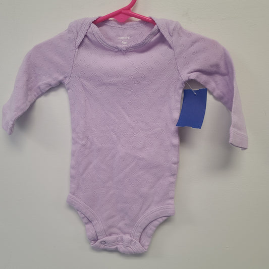 Purple Carters Longsleeve Onesie, 6M G