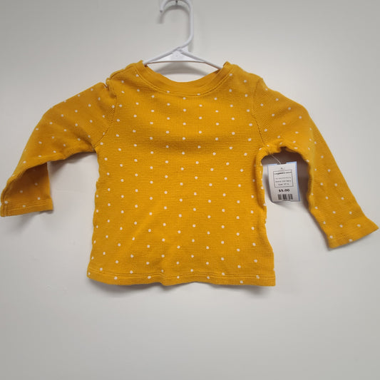 Yellow/White Polka Dot Old Navy Longsleeve Shirt, 3T G