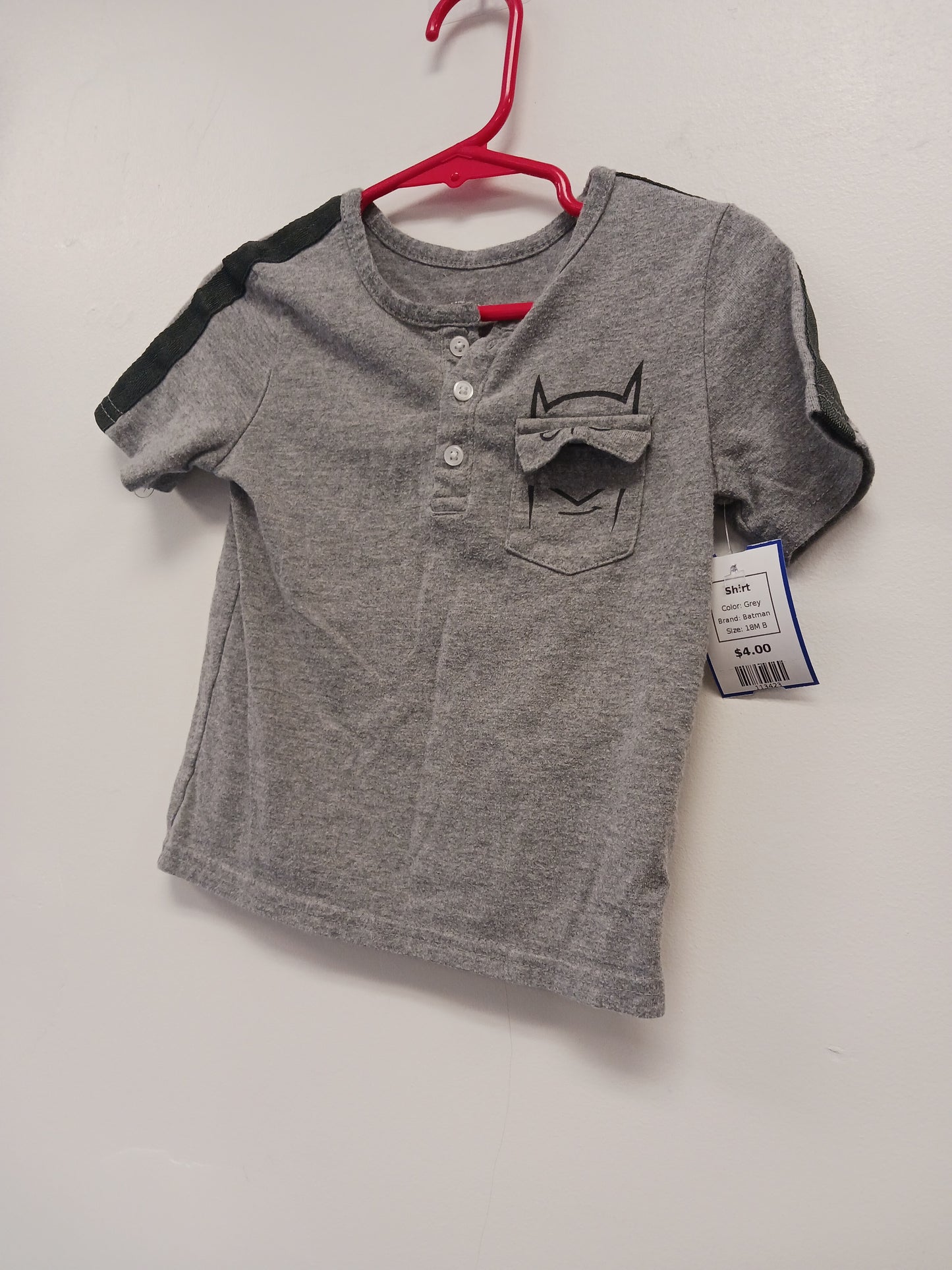Grey Batman Shirt, 18M B