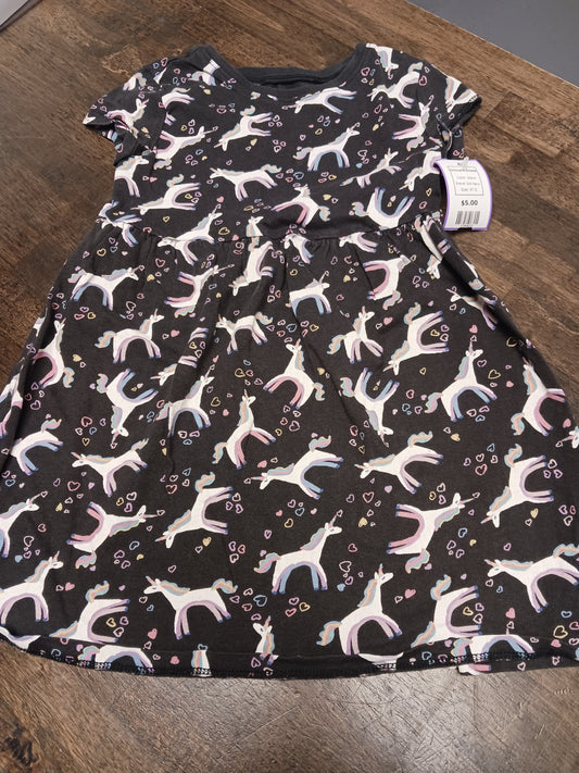 black Old Navy Unicorn Dress, 4T G