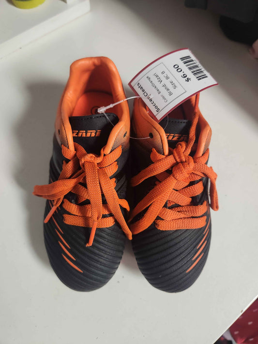 Black/Orange Vizari Soccer Cleats, 8C B