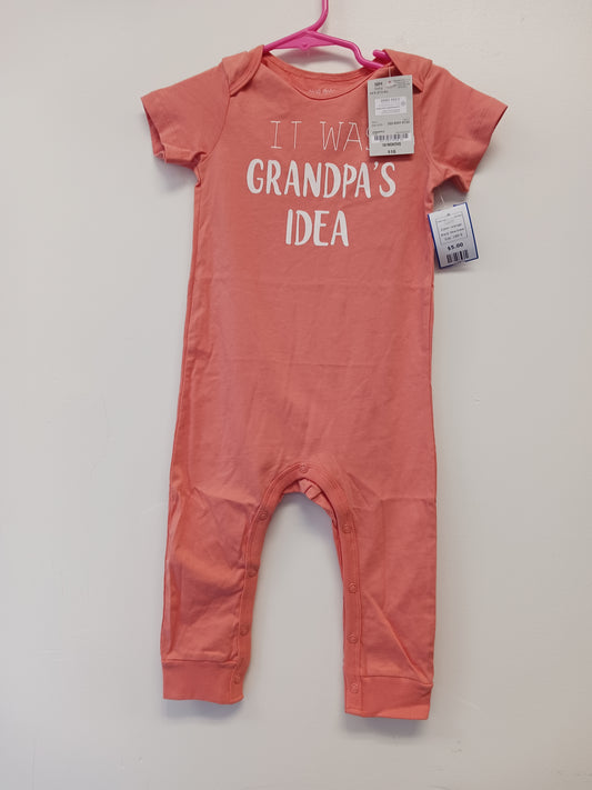 orange Okie Dokie It was Grandpa's Idea One Piece, 18M B