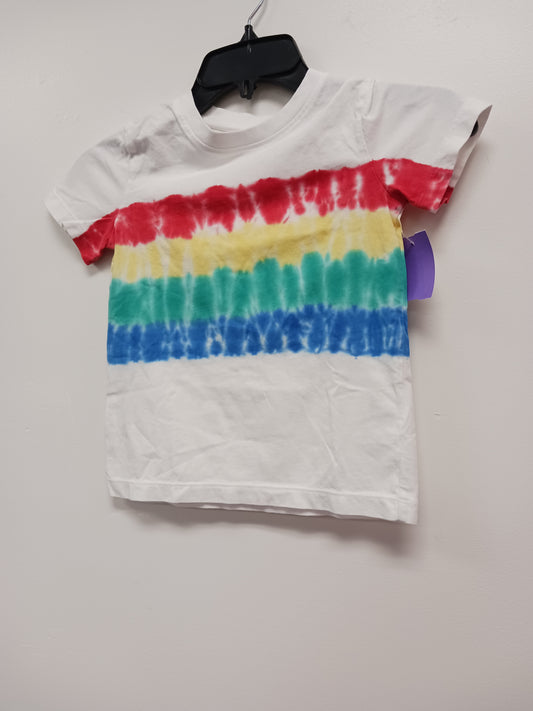 white Lands End Rainbow Tshirt 4/5, 4T B