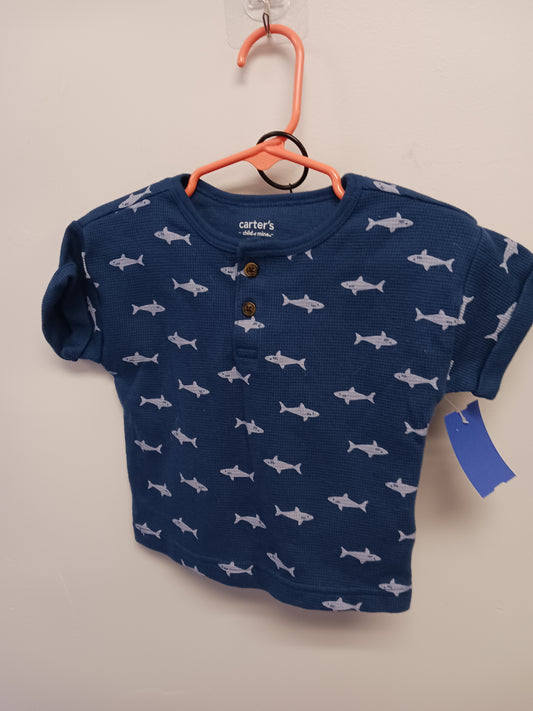 Blue Carters 2 Piece Shark Outfit 6/9m, 6M B