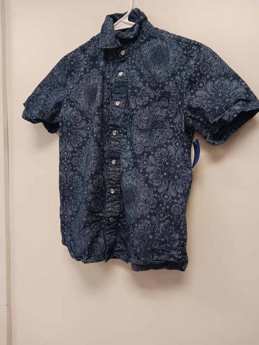 blue Kidpik Button Down Shirt 7/8, 7 B