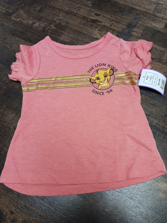 Pink Lion King Shirt, 12M G