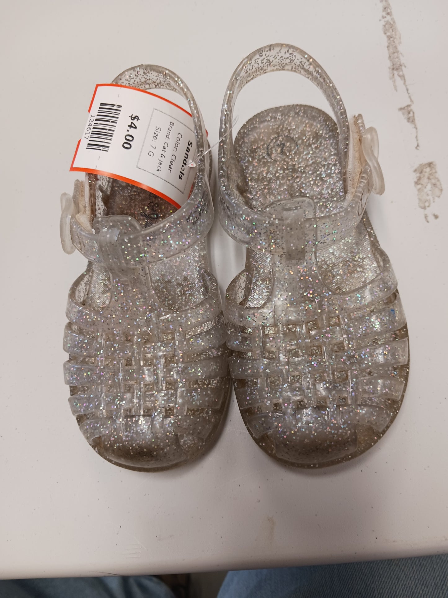 Clear Cat & Jack Sandals, 7 G