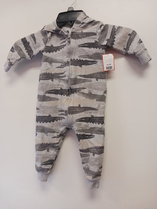 Grey Alligator Carters Hooded Pant One Piece, 18M B