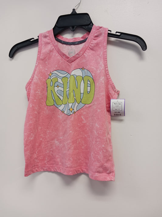 Pink/Green/Blue Kind Wonder Nation Tank Top, 7 G