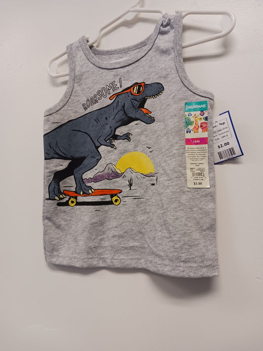 Grey Dino Garanimals Tank Top, 18M B