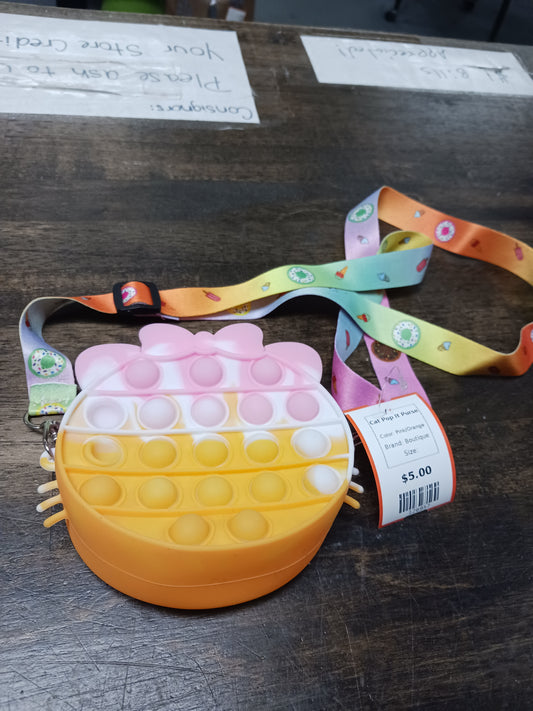 Pink/Orange Boutique Cat Pop It Purse