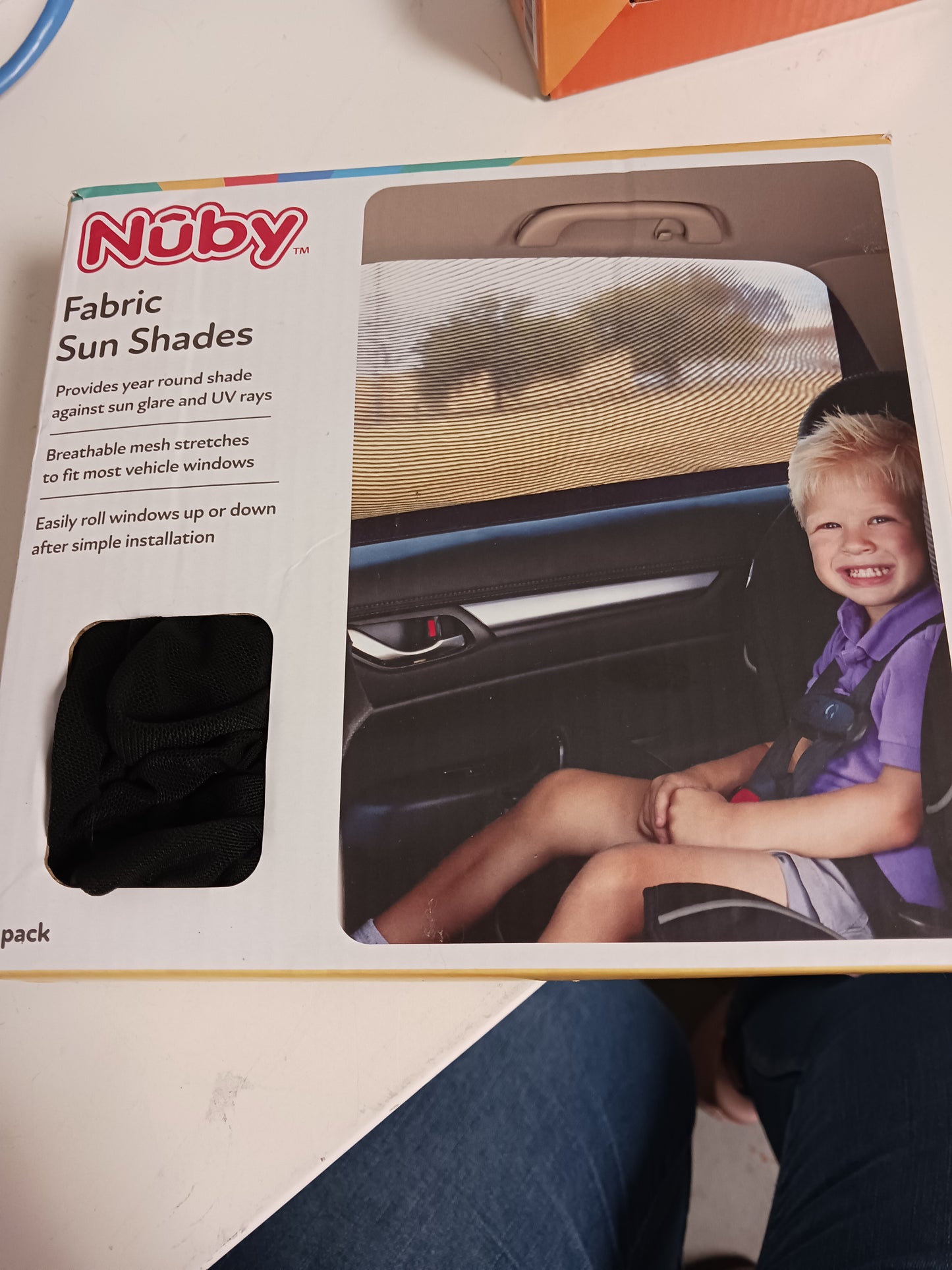 black Nuby Fabric Sun Shade