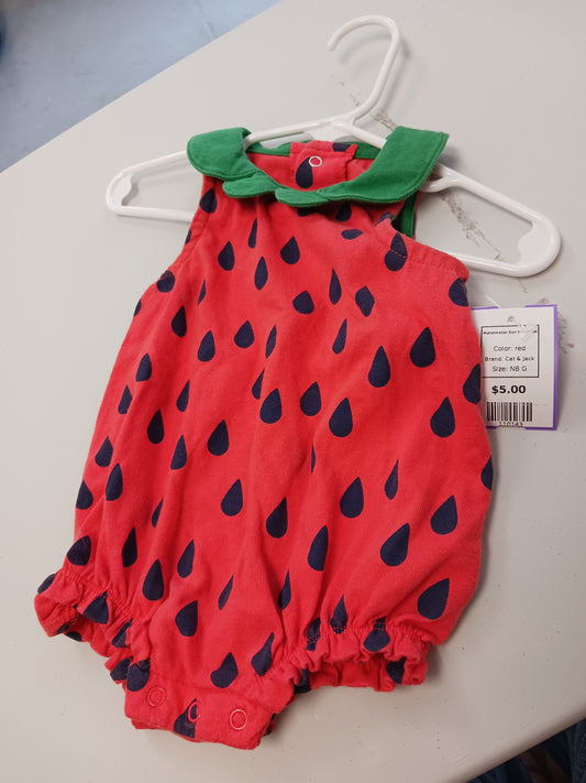 red Cat & Jack Watermelon Sun Suit 0-3m, NB G