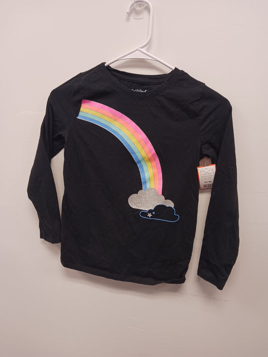 Black Cat & Jack Long Sleeve Rainbow Top, 7/8 G