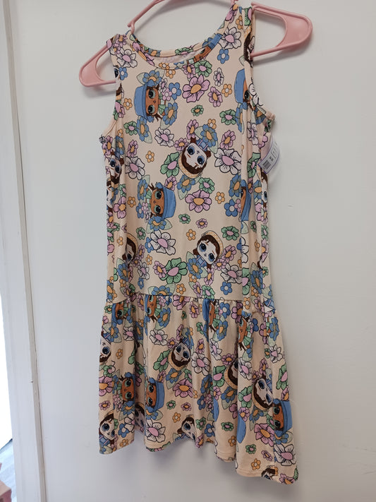 Orange/Pink/Green Flower LOL Dress, 7 G