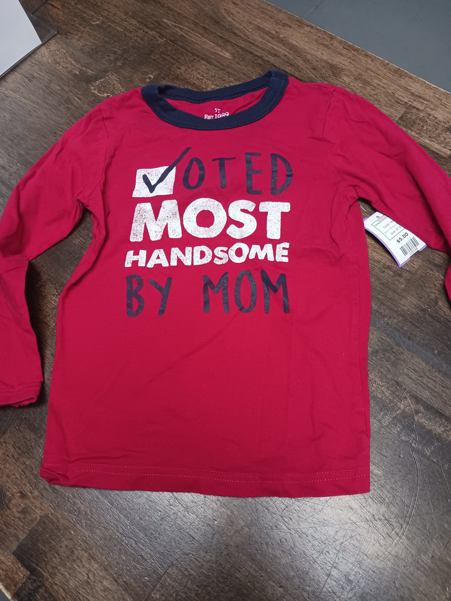 red Childrens Place Long Sleeve Tshirt, 5T B