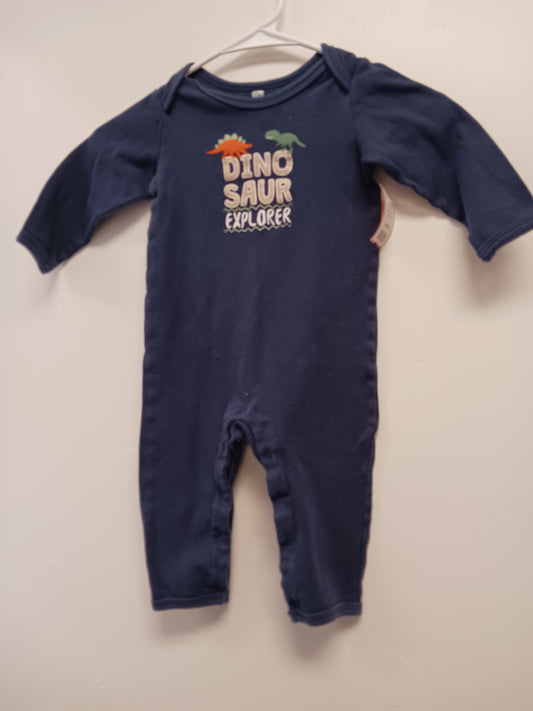 navy HB Long Sleeve One Piece dino Romper, 2T B