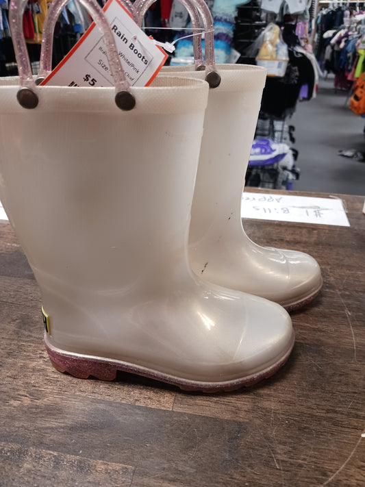 White/Pink Western Chief Rain Boots, 9C G