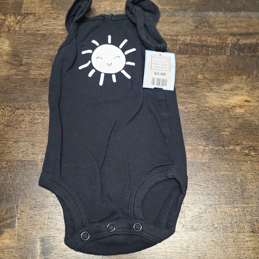 Black/White Sun Carters Tank Top Onesie, 3M G