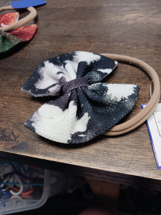 cow print  bow