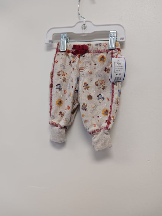 Brown/Red Bear Small Wonders Pants, NB B