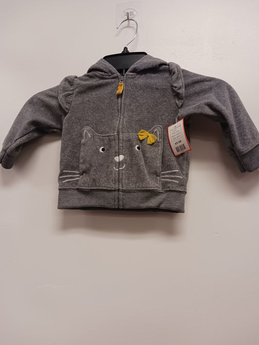 Grey Carters Cat Zippered Jacket, 12M G