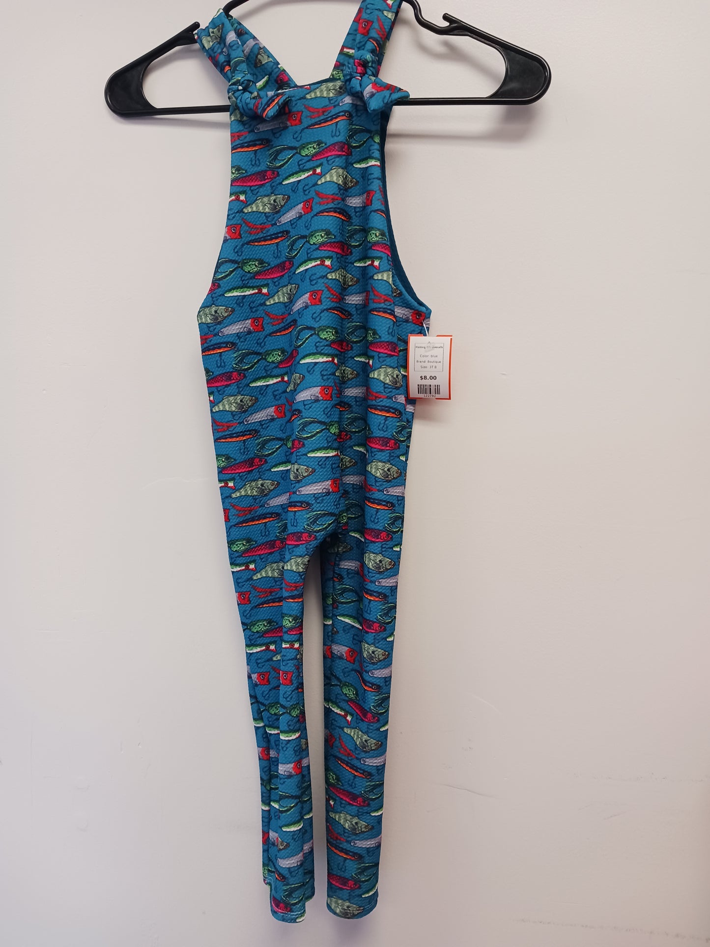 blue Boutique Fishing Bib Overalls, 3T B
