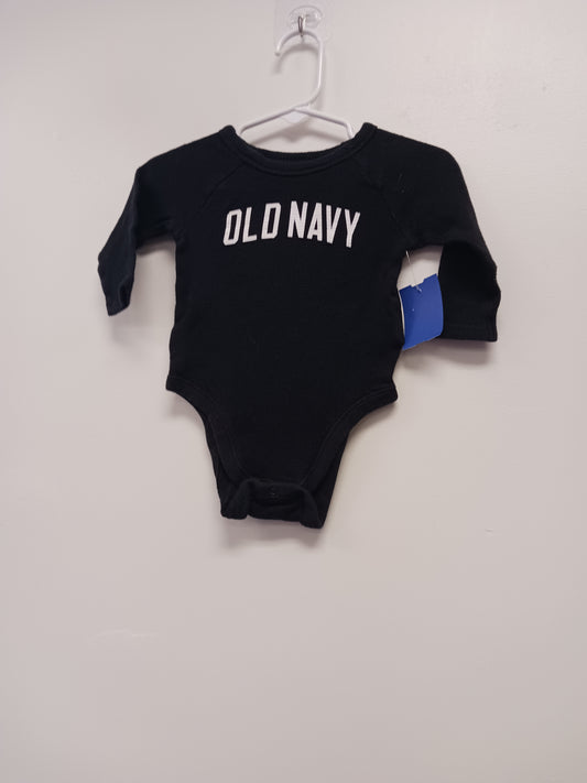 Black Old Navy Long Sleeve Onesie 3/6m, 3M B