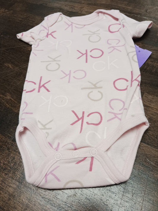 Pink Calvin Klein Onesie, NB G