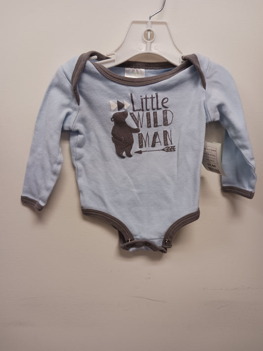 Blue/Grey Nursery Rhyme Longsleeve Onesie, 6M B